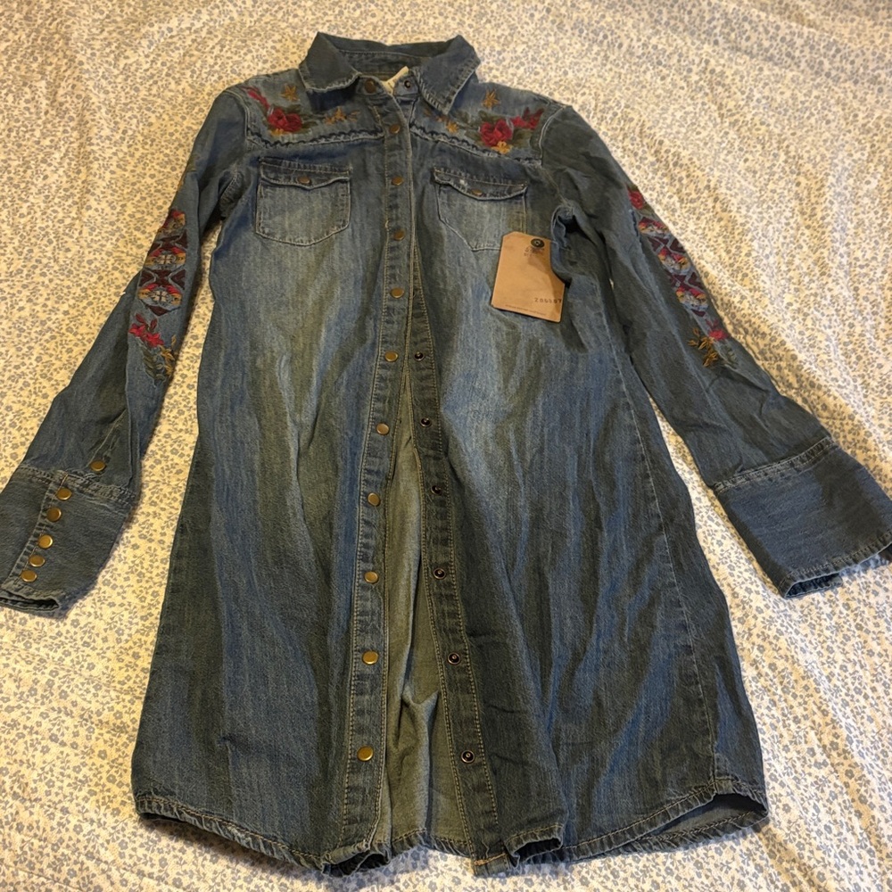 Stetson Blue Denim Long Duster/ Shirt Dress